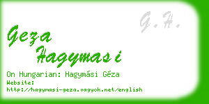 geza hagymasi business card